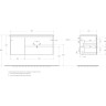 База под раковину подвесная BELBAGNO KRAFT-1200-2C-1A-SO-RT-R с двумя выкатными ящиками и одной распашной дверцей, правосторонняя, Rovere Tabacco, 1200x460x500